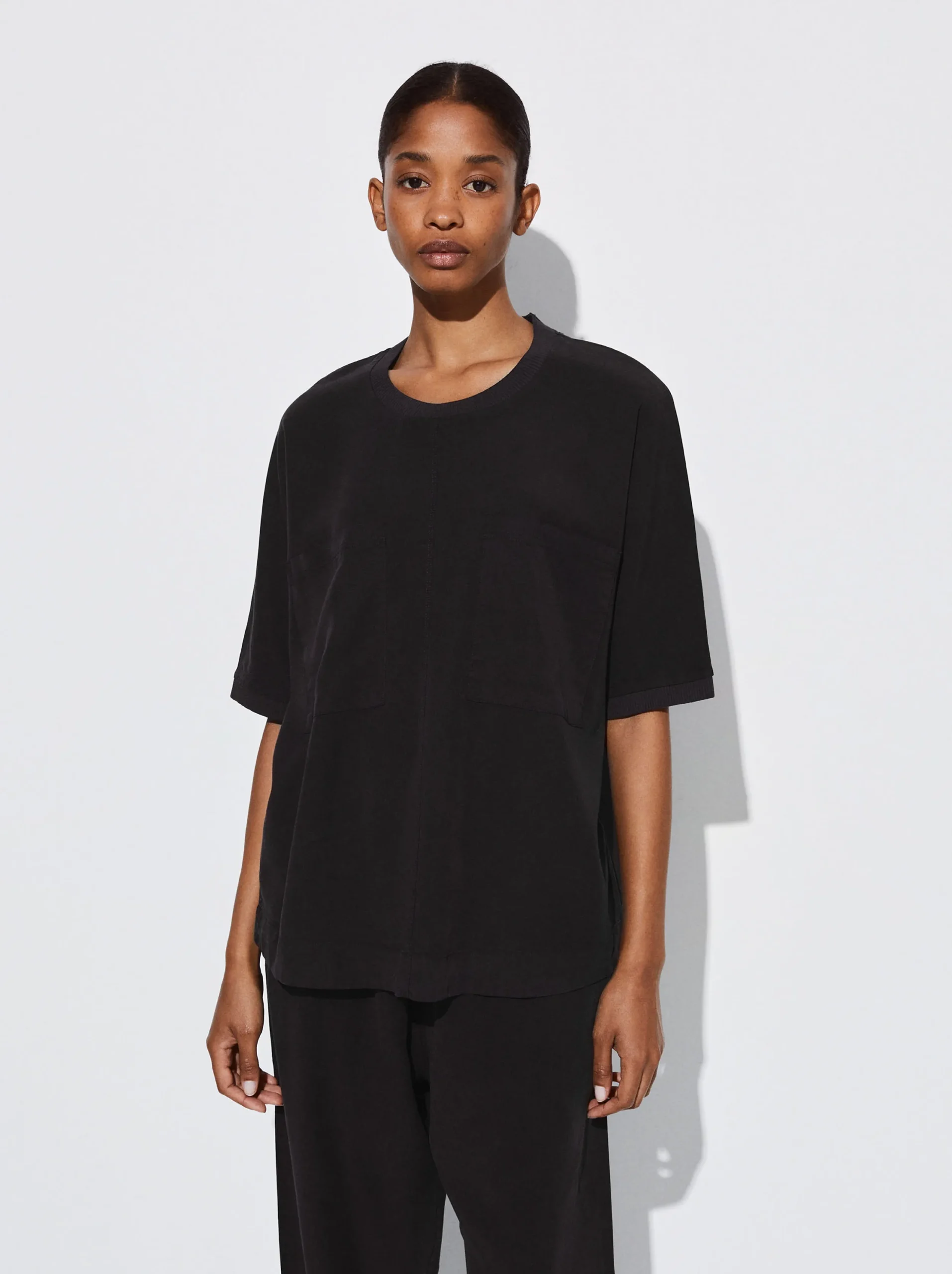 PARFOIS Camiseta 100% Lyocell Negro Flash Sale
