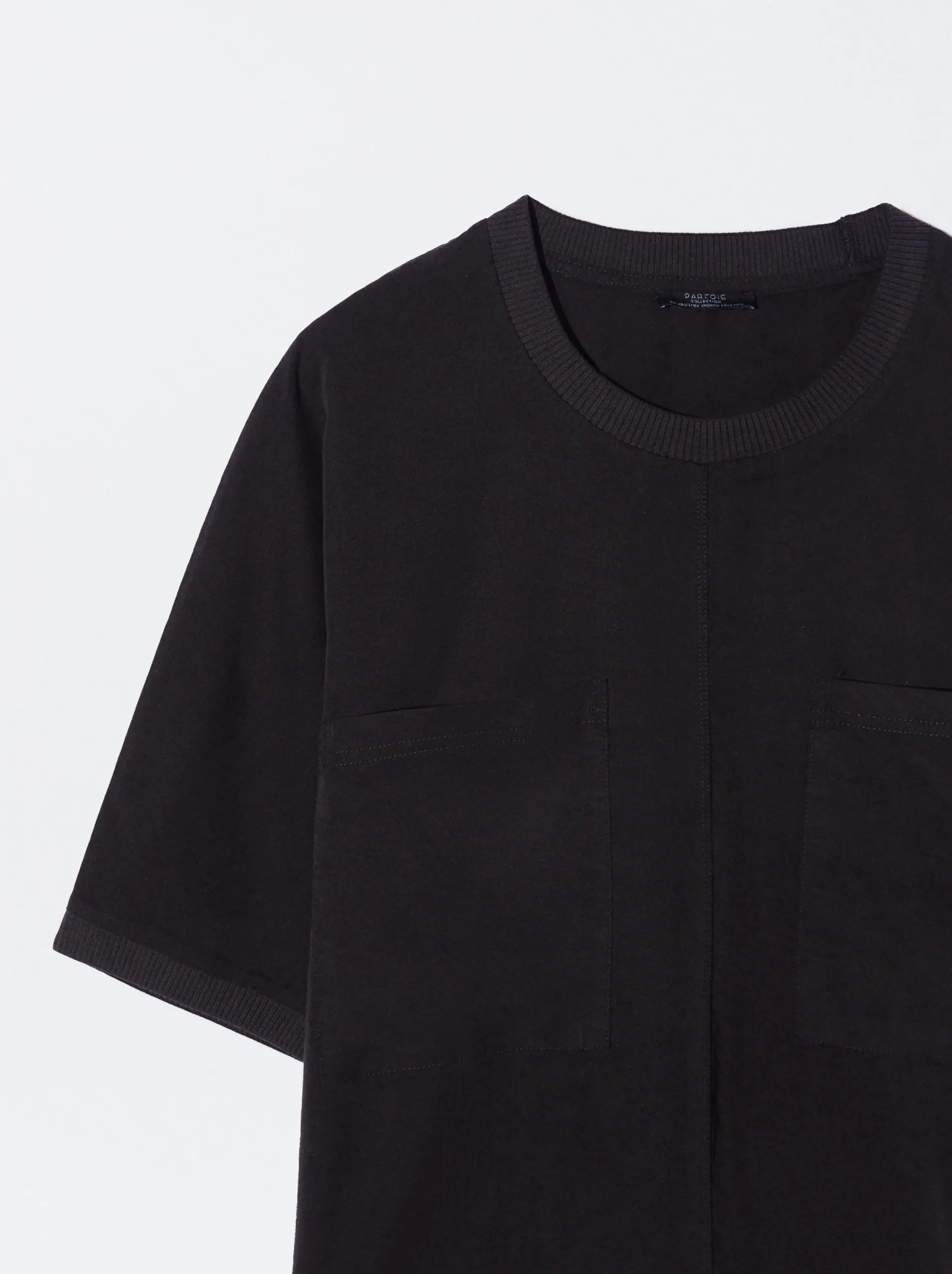 PARFOIS Camiseta 100% Lyocell Negro Flash Sale