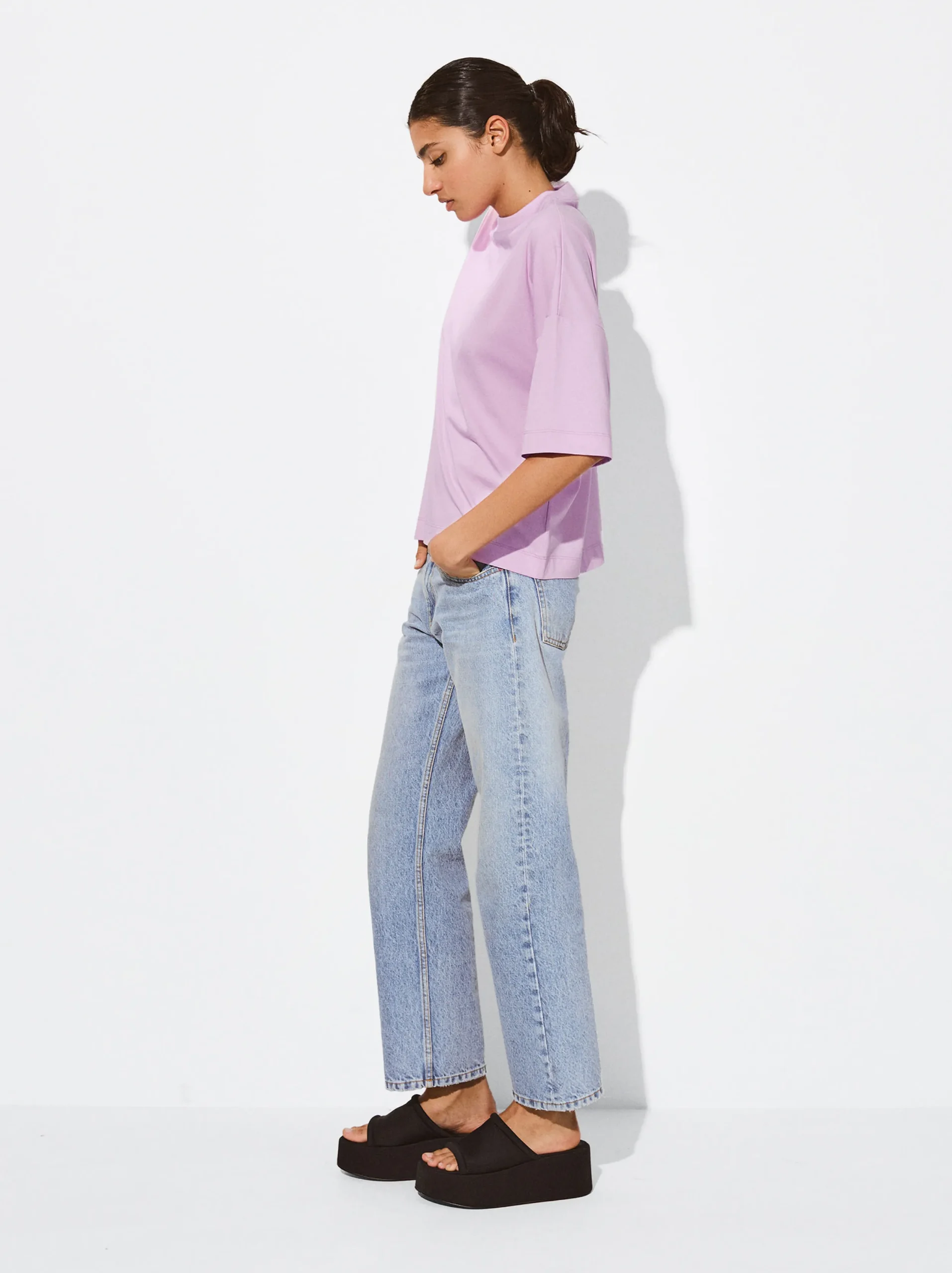 PARFOIS Camiseta Básica Violeta Clearance