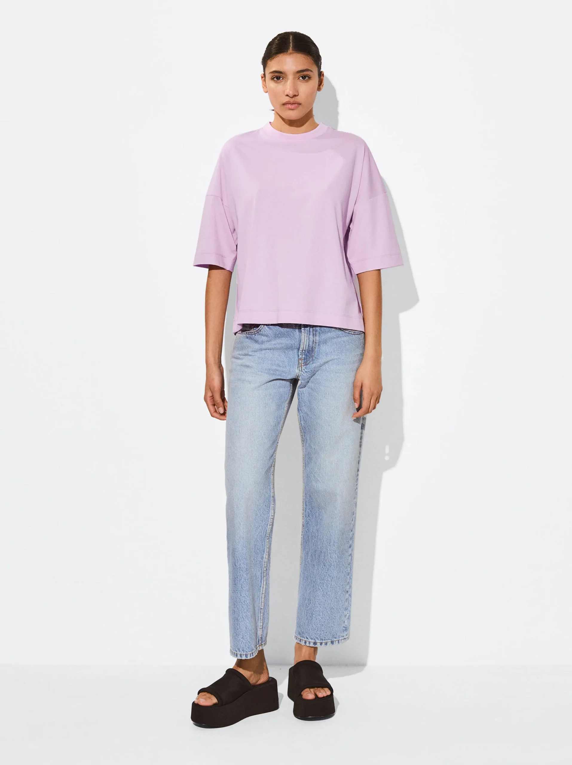 PARFOIS Camiseta Básica Violeta Clearance