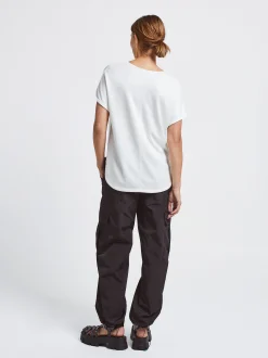 PARFOIS Camiseta Básica Cuello Pico Crudo Fashion