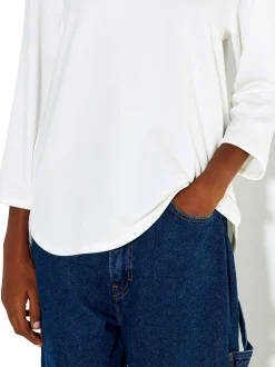 PARFOIS Camiseta Con Cuello Redondo Blanco Discount