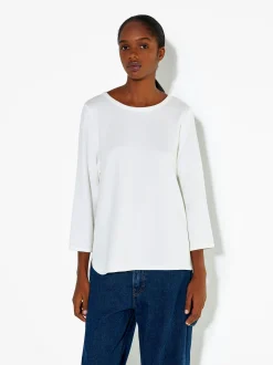 PARFOIS Camiseta Con Cuello Redondo Blanco Discount