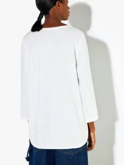 PARFOIS Camiseta Con Cuello Redondo Blanco Discount