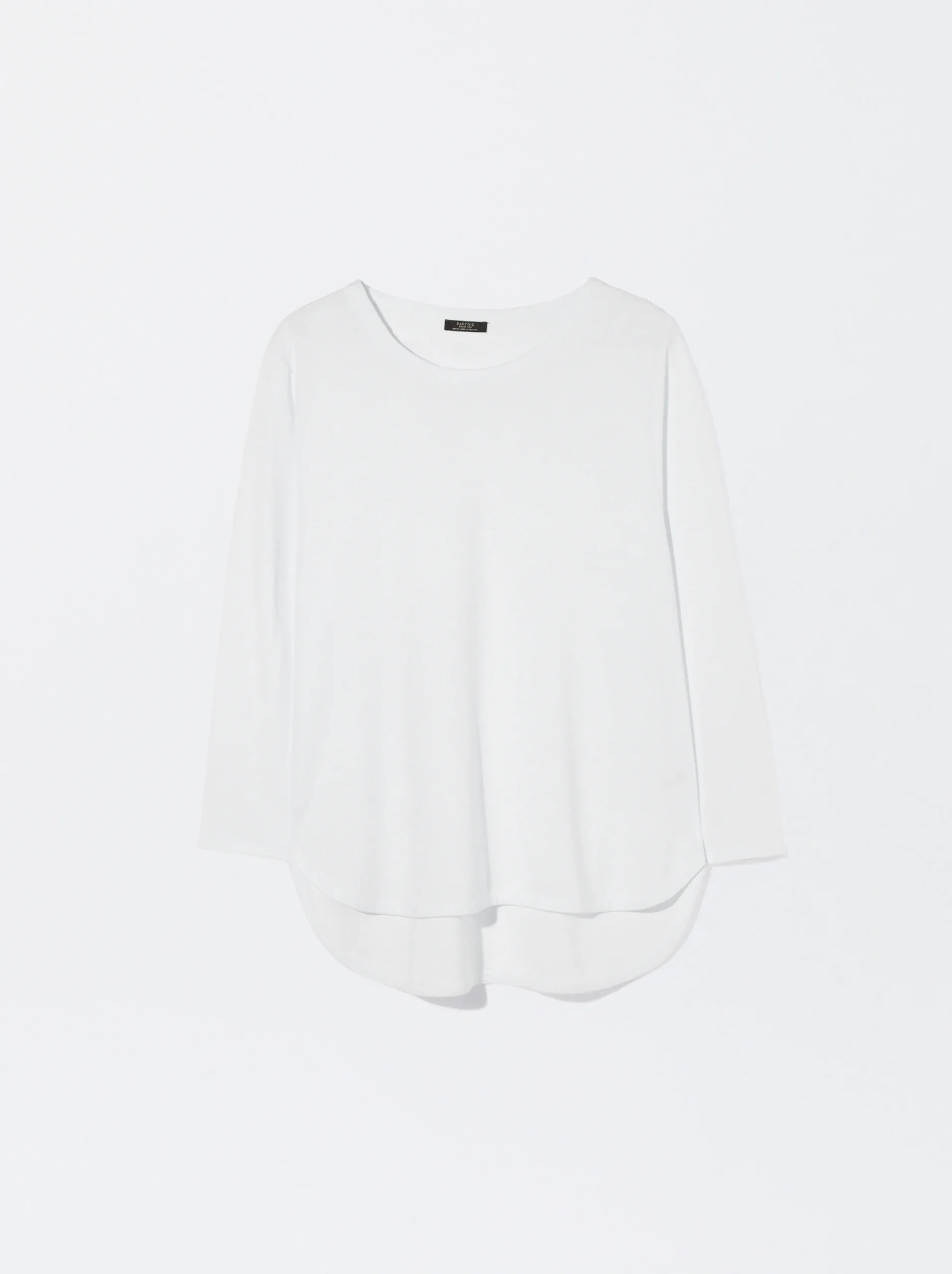 PARFOIS Camiseta Con Cuello Redondo Blanco Discount