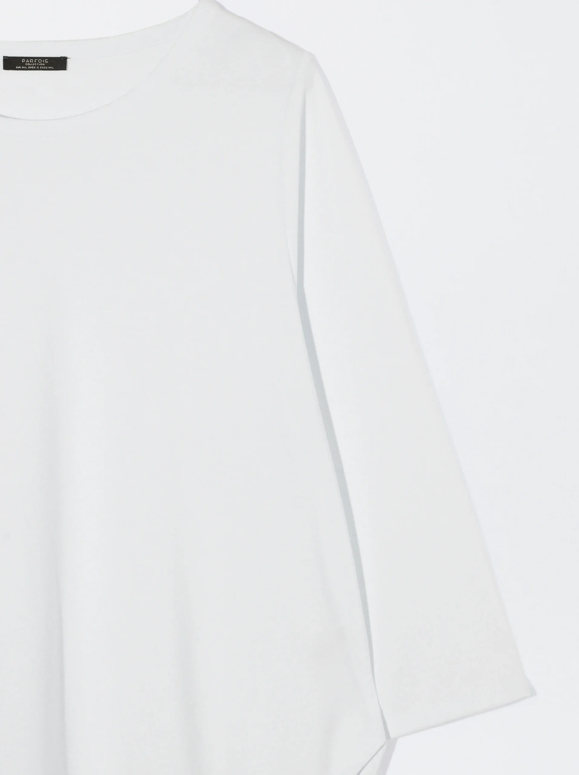 PARFOIS Camiseta Con Cuello Redondo Blanco Discount
