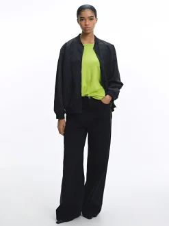 PARFOIS Camiseta Con Cuello Redondo Verde Outlet