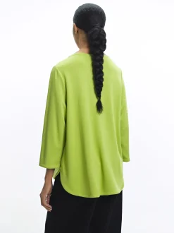 PARFOIS Camiseta Con Cuello Redondo Verde Outlet