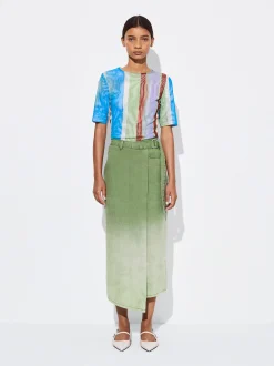 PARFOIS Camiseta Estampada Con Rayas Multicor Shop