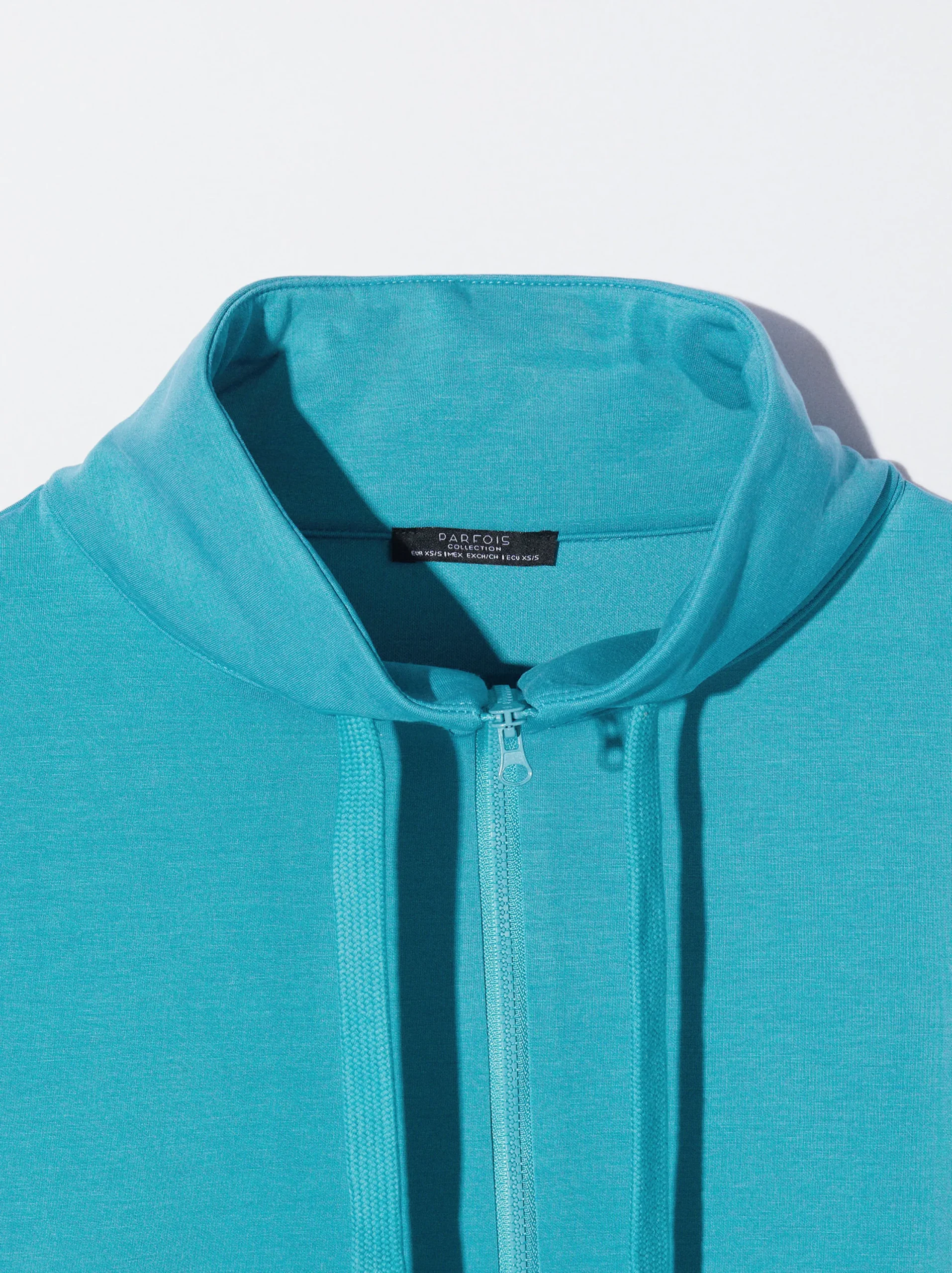 PARFOIS Camiseta Jogger Con Zip Azul Cheap