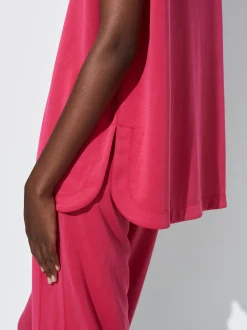 PARFOIS Camiseta Jogger Con Zip Fucsia Clearance