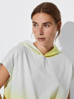 PARFOIS Camiseta Tie-Dye Con Capucha Amarillo Clearance