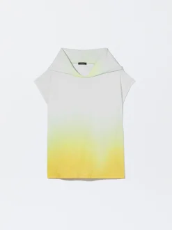 PARFOIS Camiseta Tie-Dye Con Capucha Amarillo Clearance
