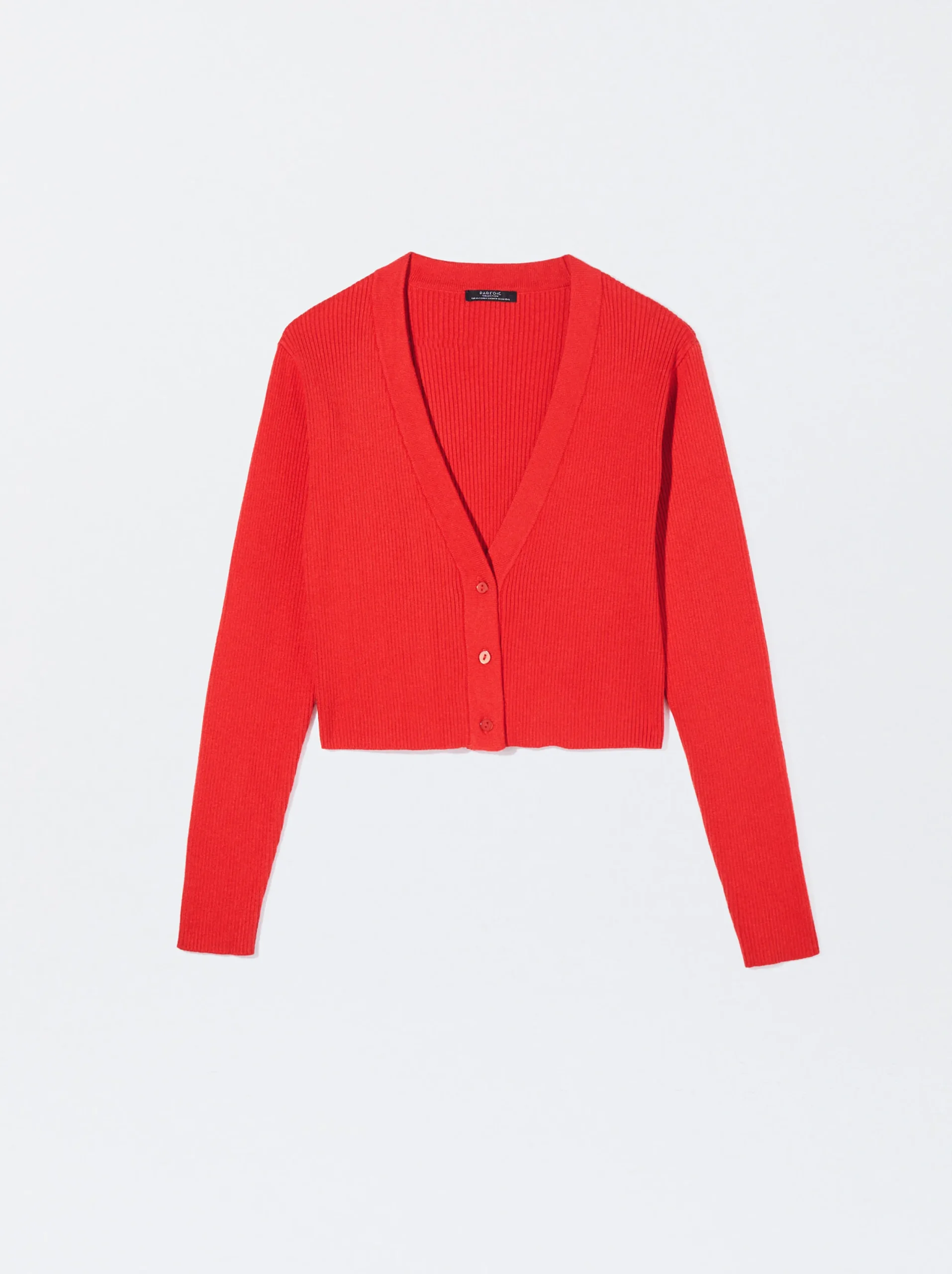 PARFOIS Cardigan De Punto Rojo Best