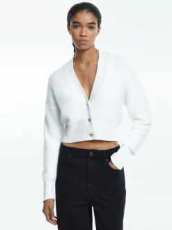 PARFOIS Cardigan De Punto Blanco Best Sale