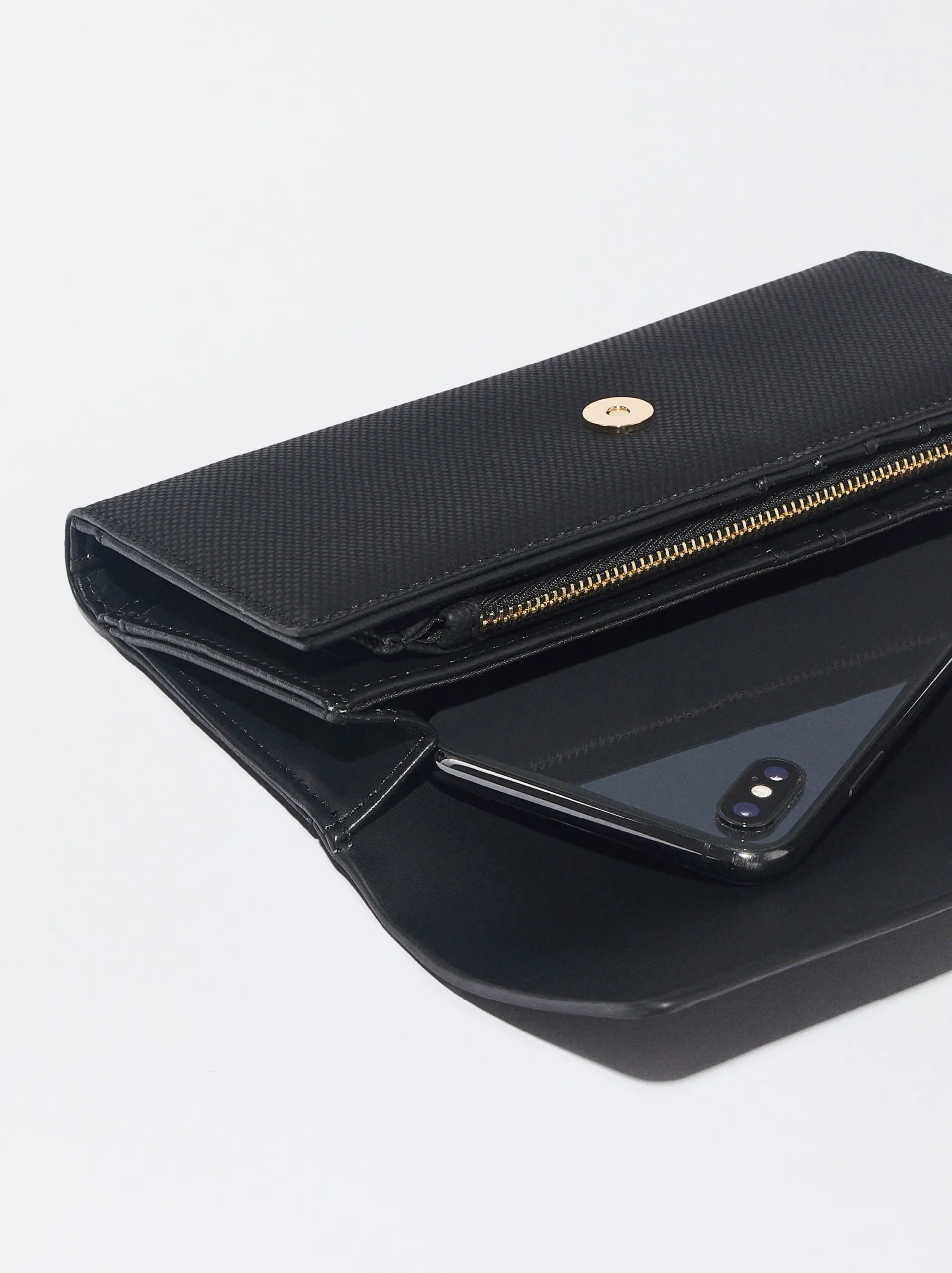 PARFOIS Cartera Cierre De Solapa Negro Cheap