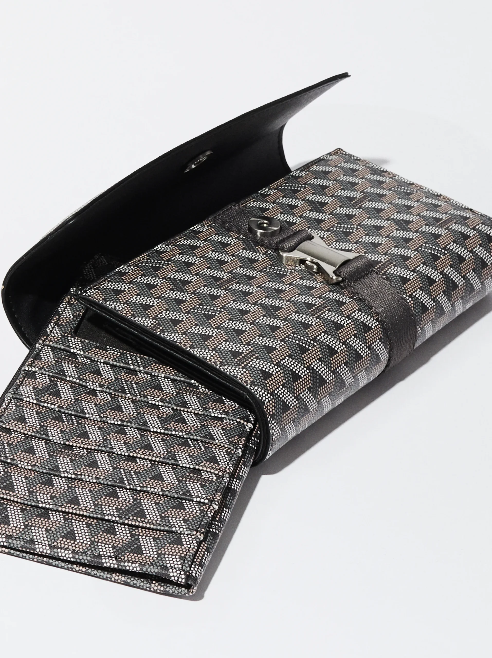 PARFOIS Cartera Con Estampado Gris Outlet