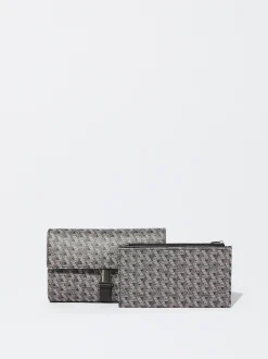 PARFOIS Cartera Con Estampado Gris Outlet