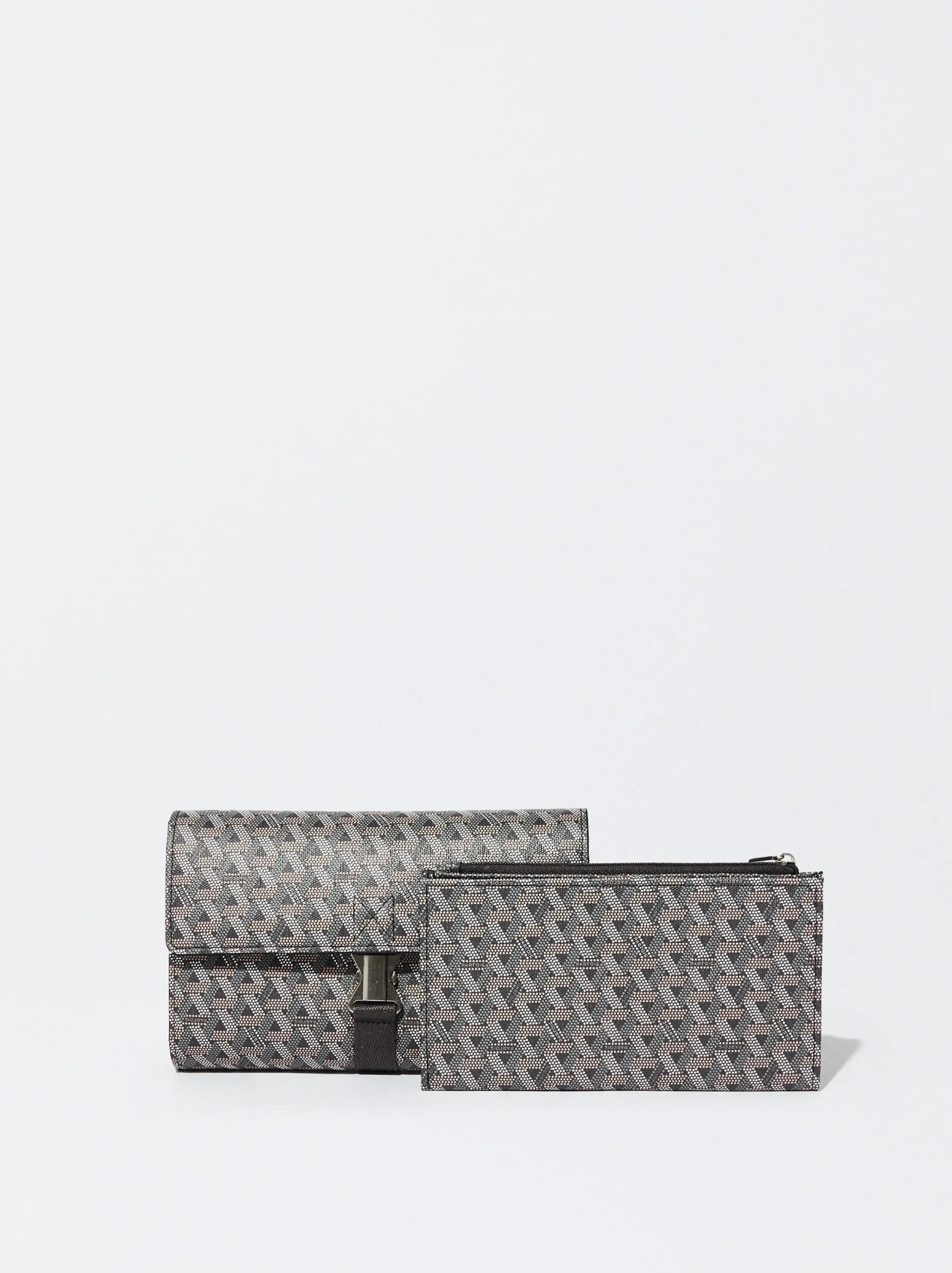 PARFOIS Cartera Con Estampado Gris Outlet