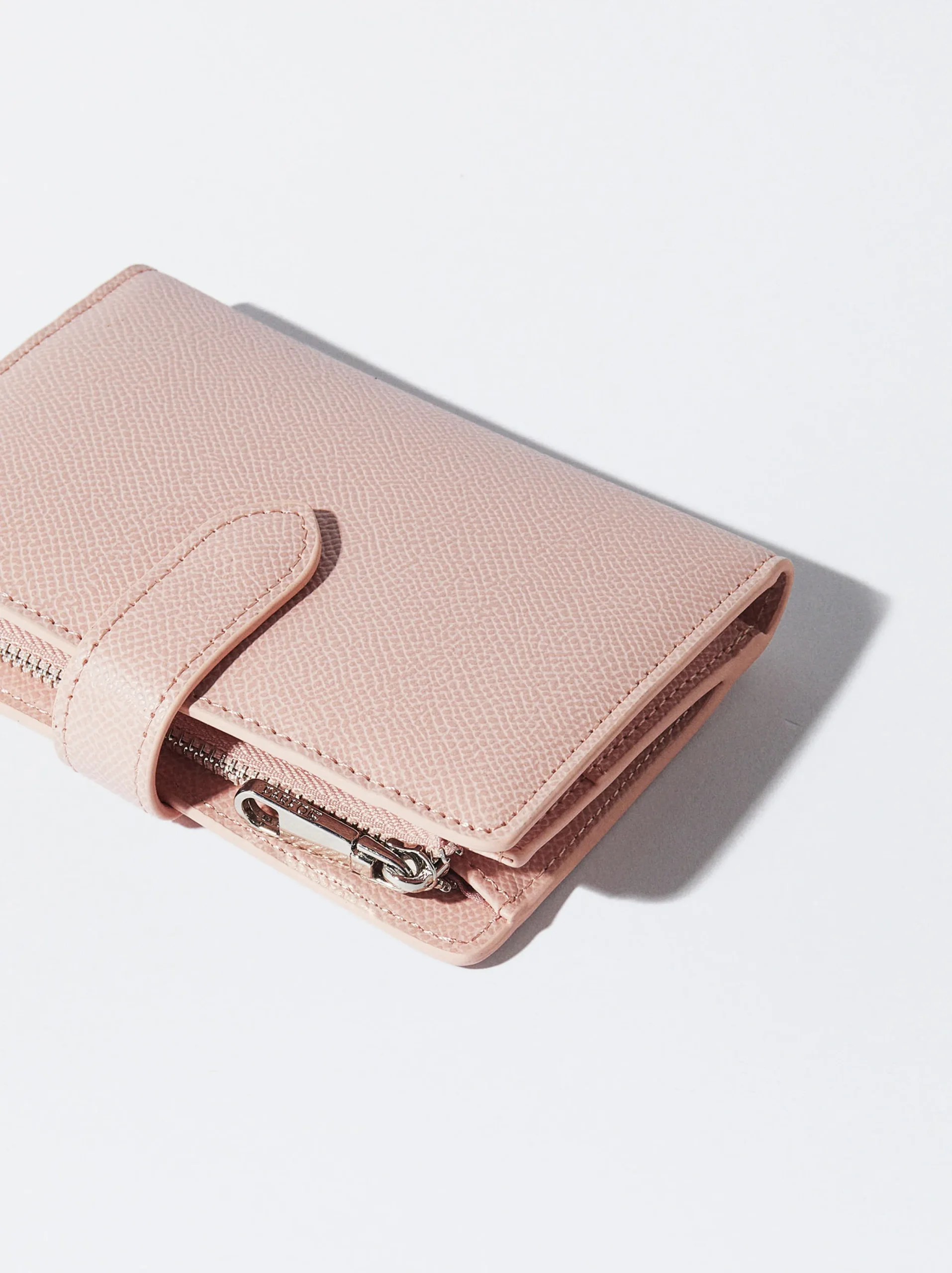 PARFOIS Cartera Con Tarjetero Extraíble Rosa New