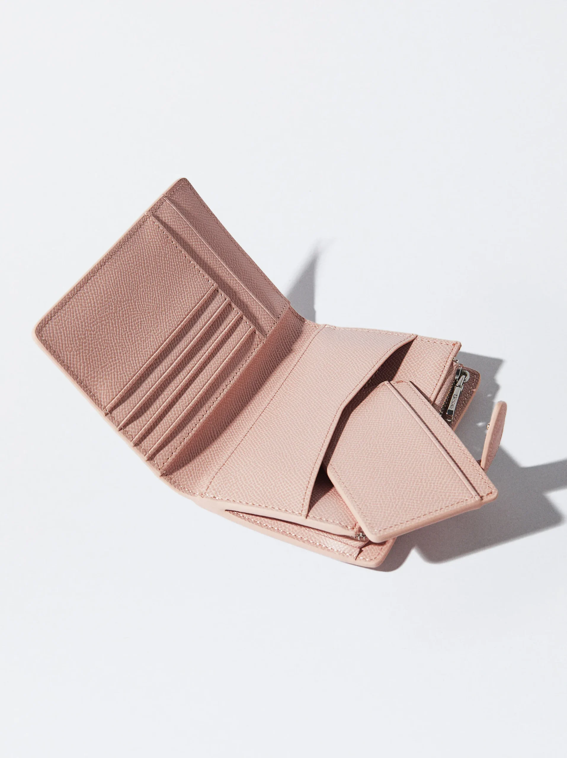 PARFOIS Cartera Con Tarjetero Extraíble Rosa New
