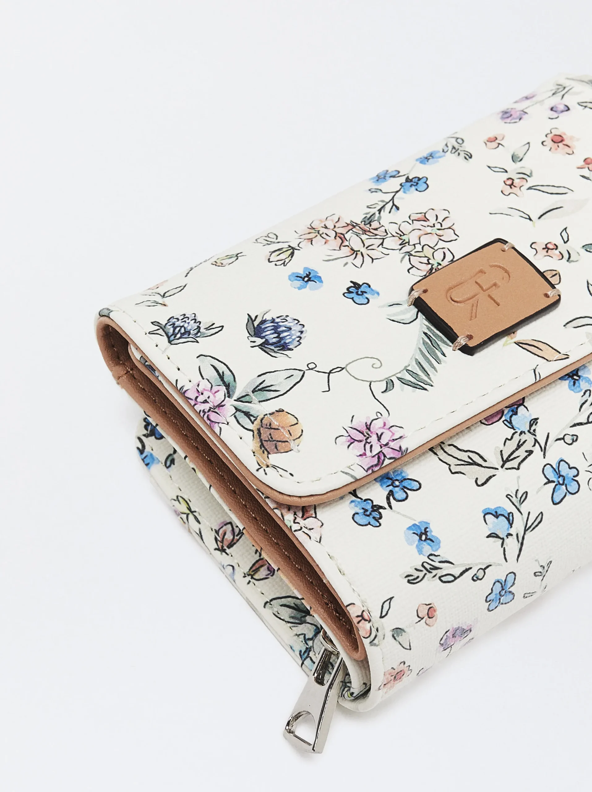 PARFOIS Cartera Estampado Floral Crudo New