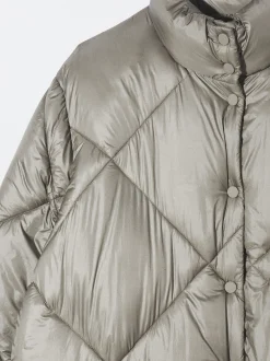 PARFOIS Chaqueta Acolchada De Cuello Alto Gris Online