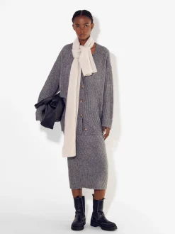 PARFOIS Chaqueta De Punto Con Botones Gris Flash Sale