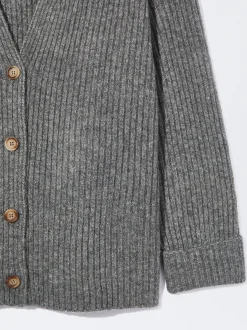 PARFOIS Chaqueta De Punto Con Botones Gris Flash Sale