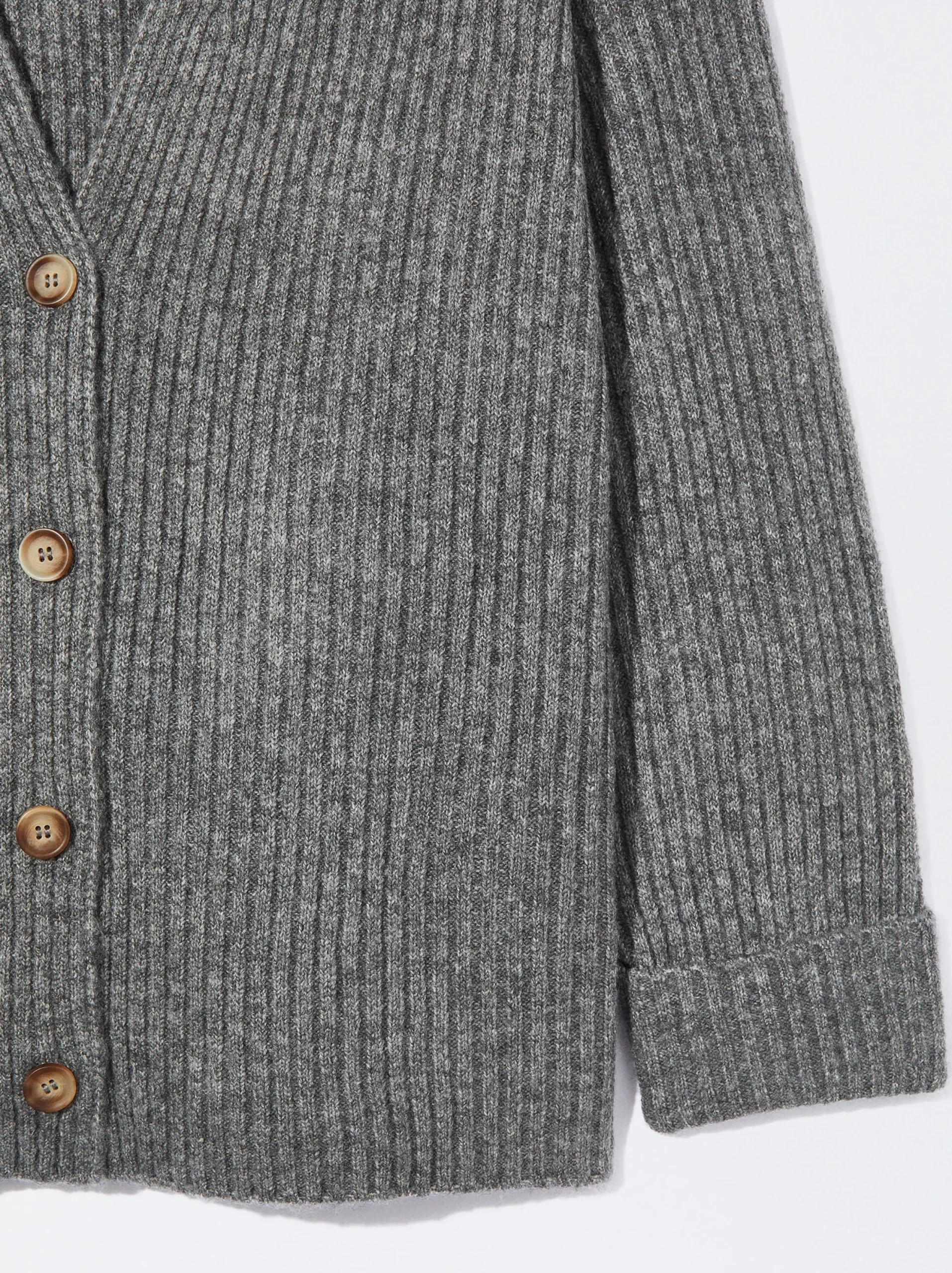 PARFOIS Chaqueta De Punto Con Botones Gris Flash Sale