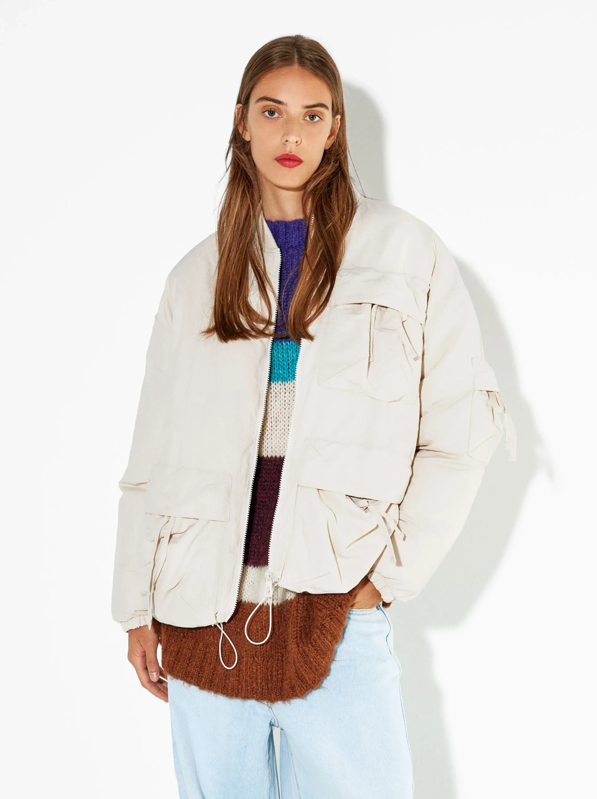 PARFOIS Chaqueta Leve Con Bolsillos Crudo Store