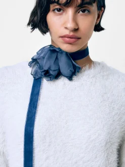 PARFOIS Choker Flor Azul Best Sale