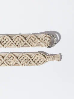PARFOIS Cinturón Crochet Crudo Outlet