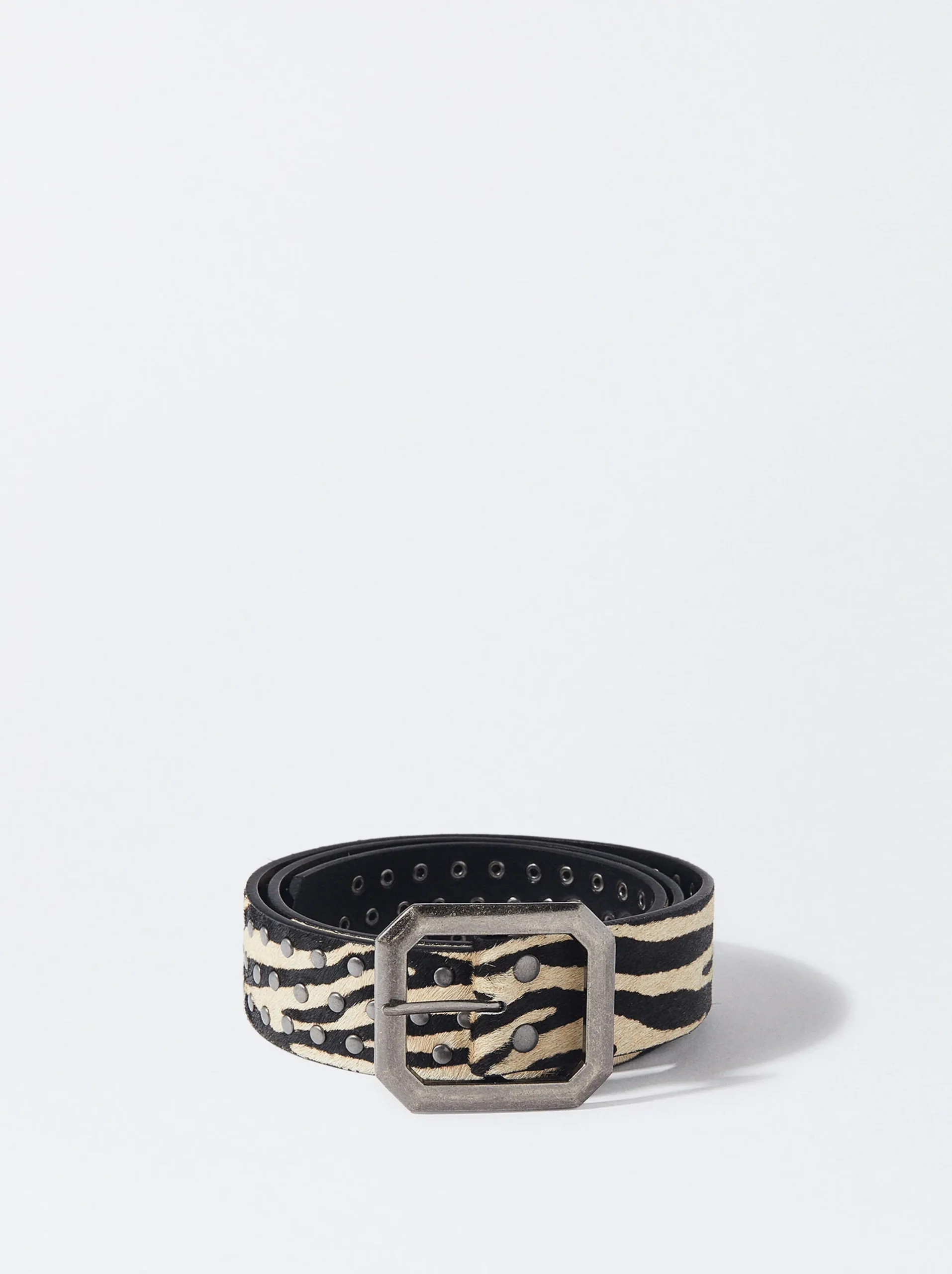 PARFOIS Cinturón De Piel Animal Print Multicor Clearance
