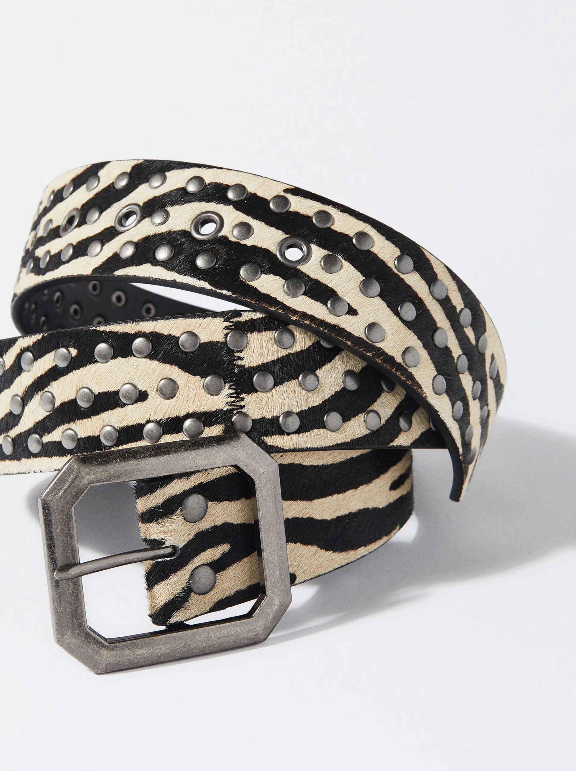 PARFOIS Cinturón De Piel Animal Print Multicor Clearance