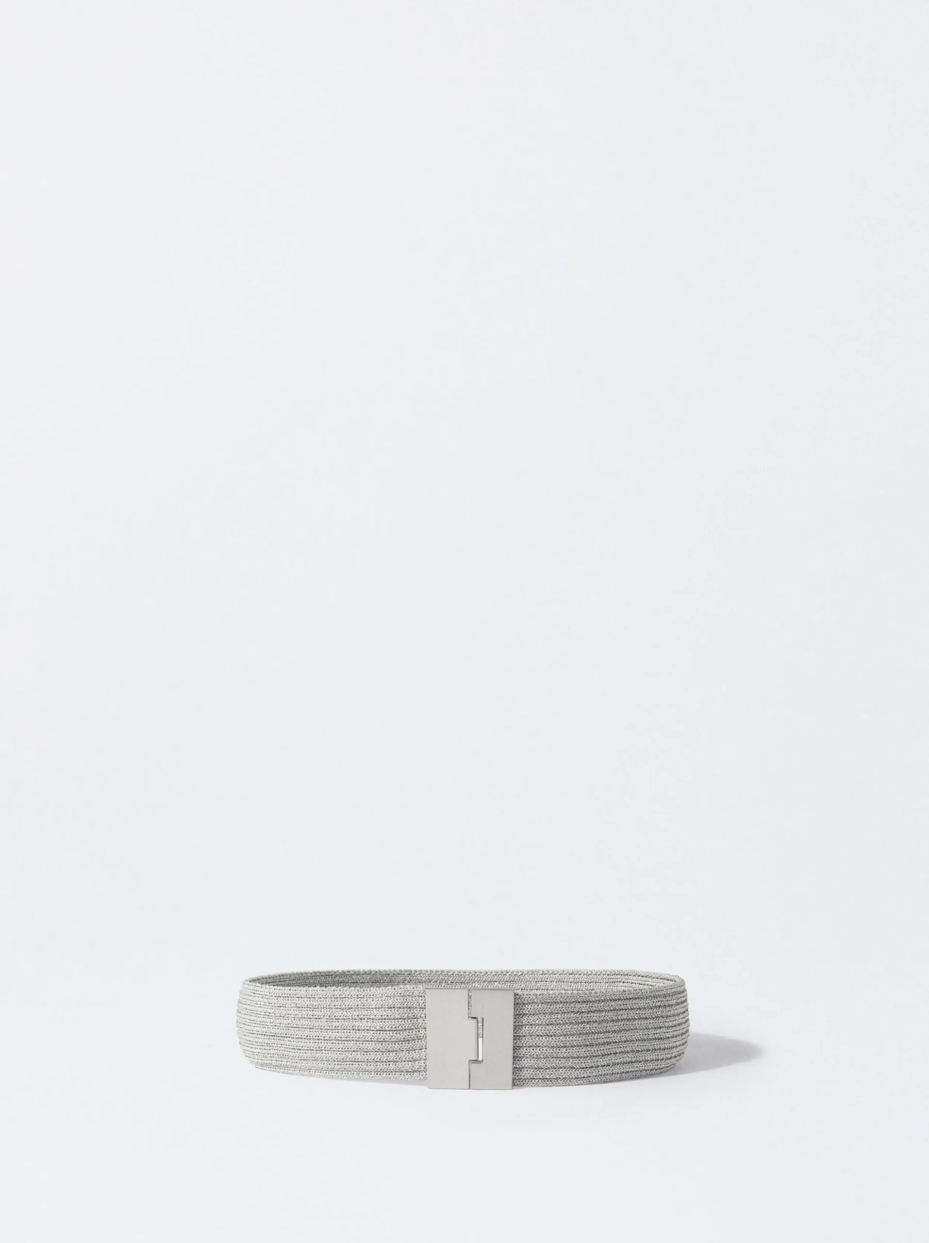 PARFOIS Cinturón Elástico Hebilla Plateado Flash Sale