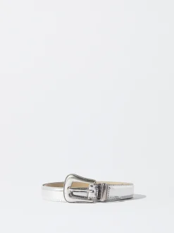 PARFOIS Cinturón Liso Con Hebilla Plateado Flash Sale