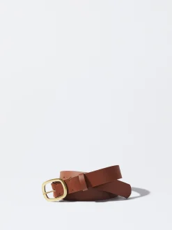 PARFOIS Cintur&oacute;n Liso Con Hebilla Camel Discount