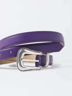 PARFOIS Cintur&oacute;n Liso Con Hebilla Violeta Flash Sale