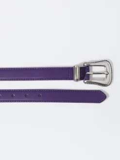 PARFOIS Cinturón Liso Con Hebilla Violeta Flash Sale