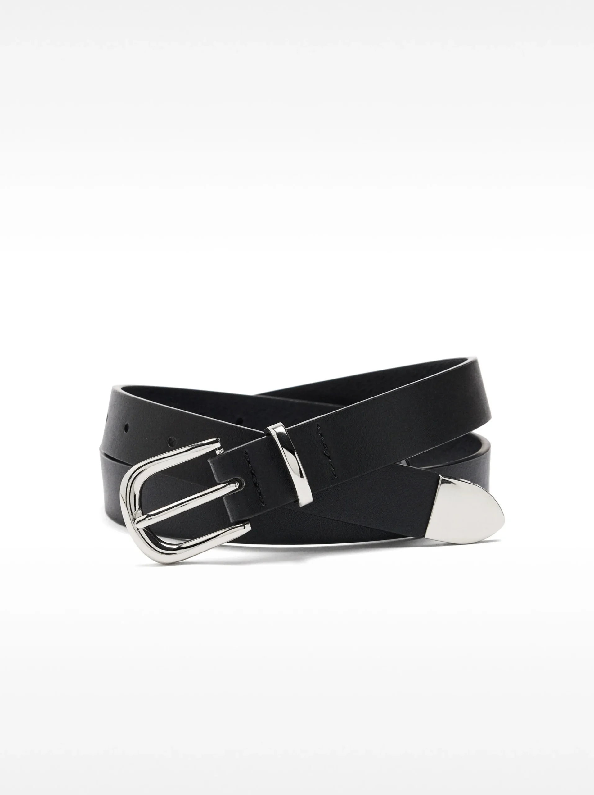 PARFOIS Cinturón Liso Con Hebilla Negro Store