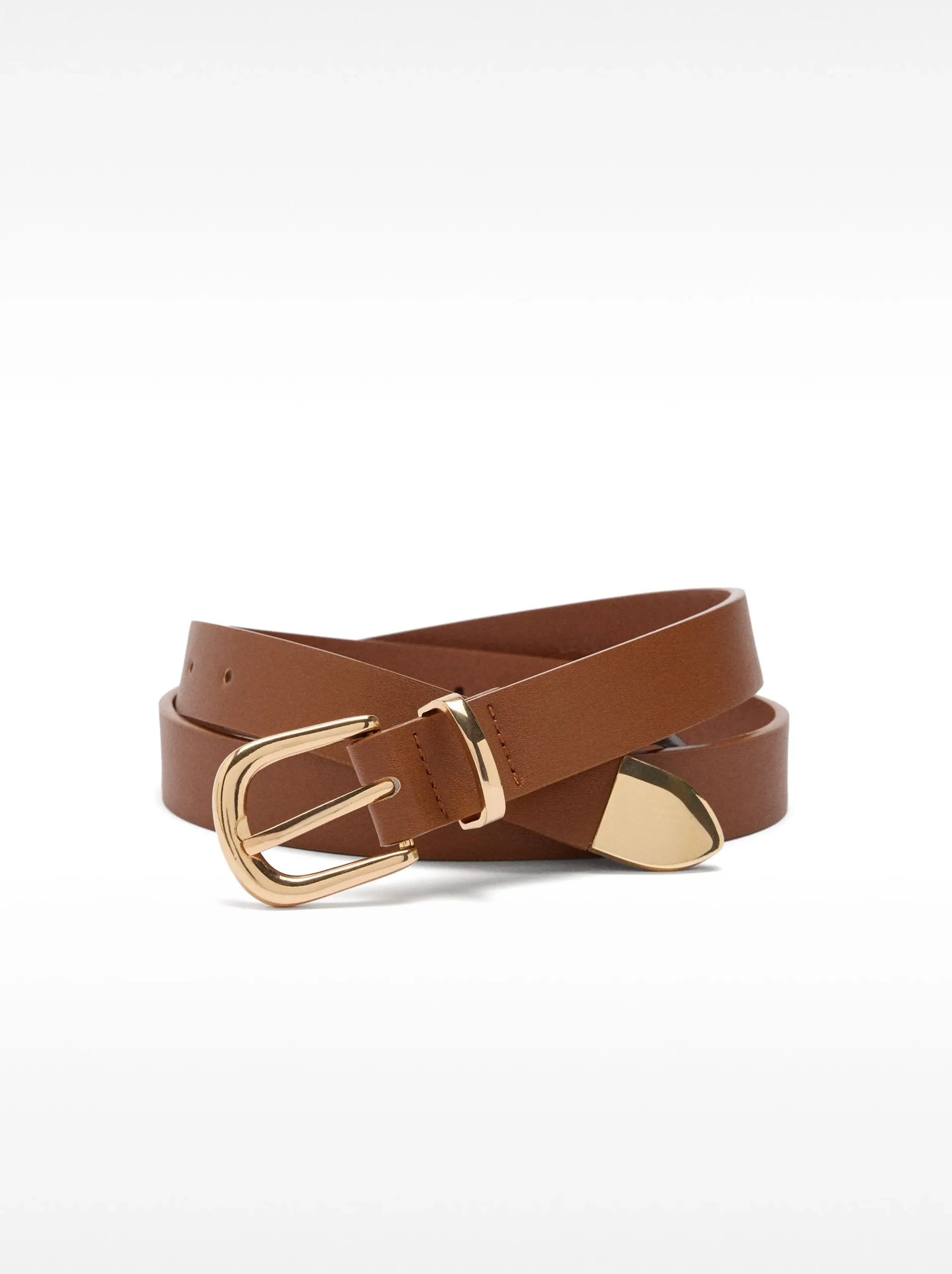 PARFOIS Cinturón Liso Con Hebilla Camel Best