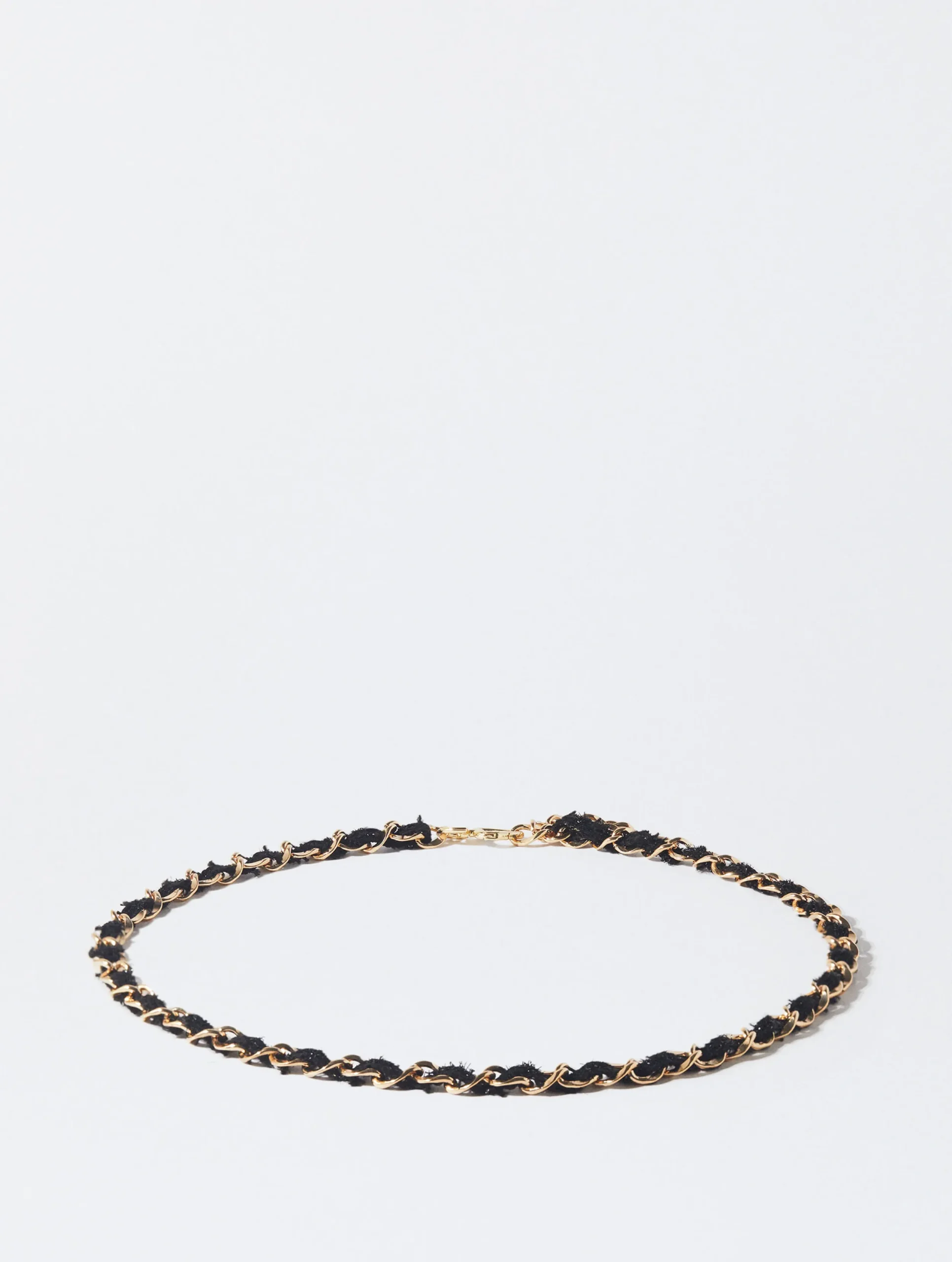 PARFOIS Cinturón Metálico Eslabones Dorado Negro Cheap