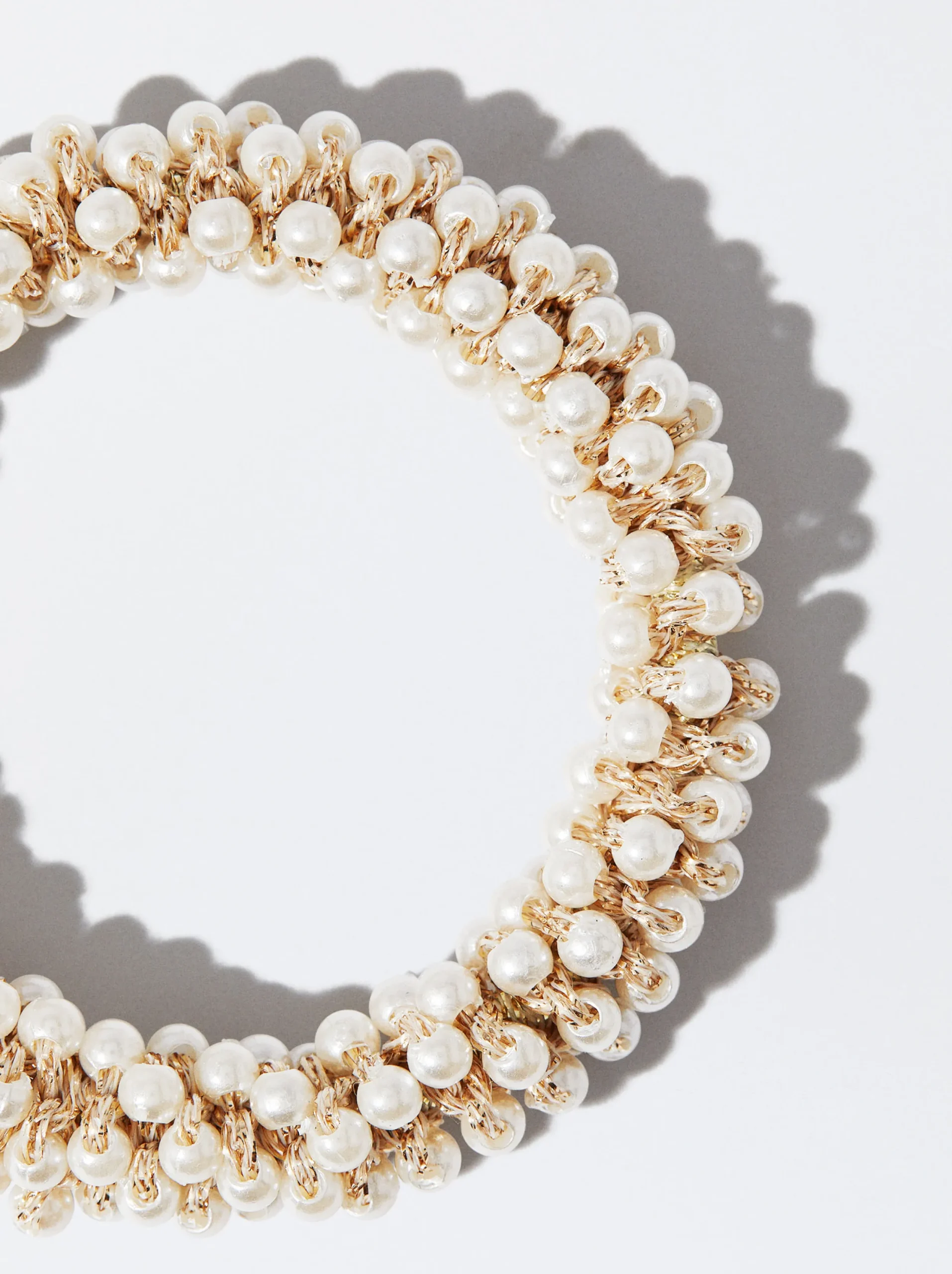 PARFOIS Coletero Con Perlas Blanco Discount