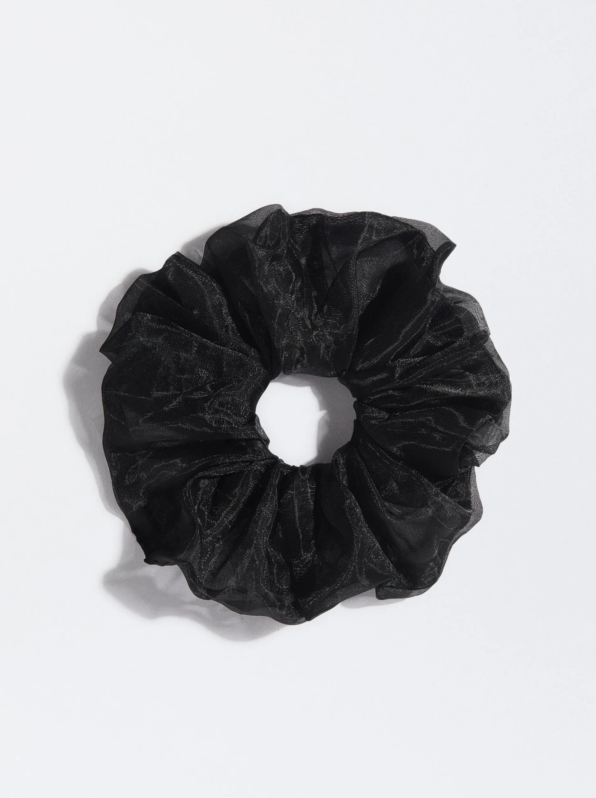 PARFOIS Coletero Fruncido 100% Seda Negro Outlet