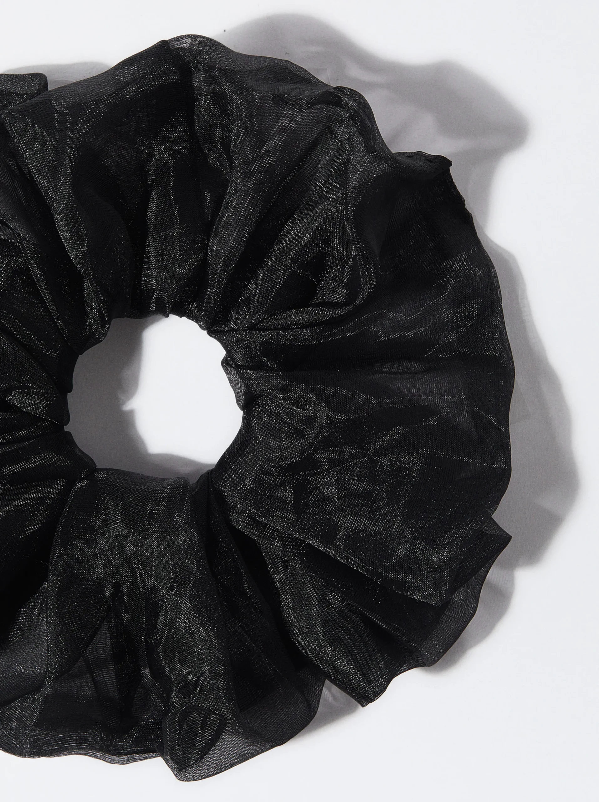 PARFOIS Coletero Fruncido 100% Seda Negro Outlet