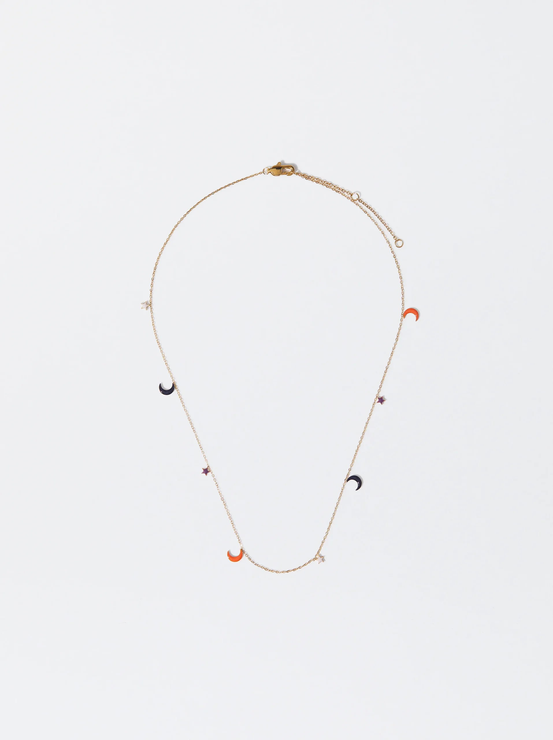 PARFOIS Collar Acero Con Lunas Y Estrellas Multicor Clearance