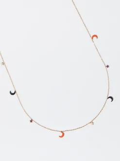 PARFOIS Collar Acero Con Lunas Y Estrellas Multicor Clearance