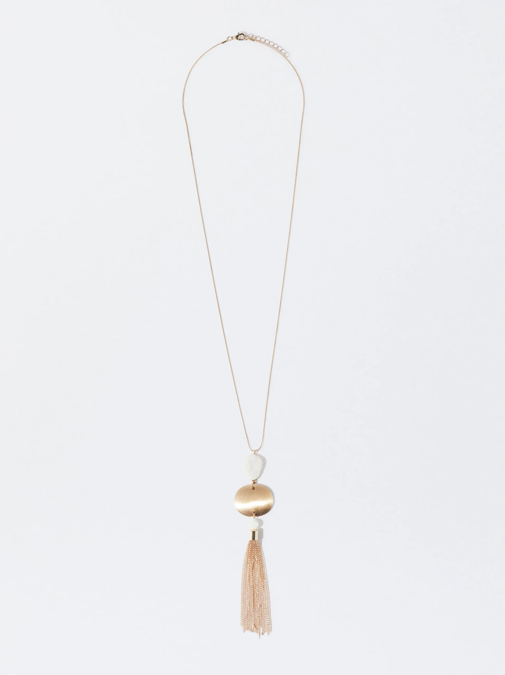 PARFOIS Collar Colgante De Esmalte Beige Clearance