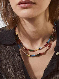 PARFOIS Collar Con Abalorios Multicor Cheap